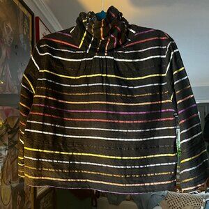 Ace & Jig Scarlet Top in Metallic Stripe Medium (altered to be cropped) GUC